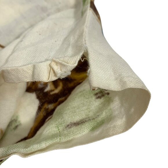 Set of Two 1950-60s Cowboy Western Rodeo Pillow Cases Fabric Horse Steer w/ Flaw - Picture 4 of 9